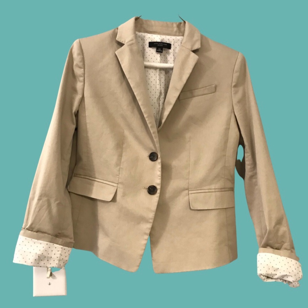 ANN TAYLOR Two-Botton Blazer Tan Size 4P